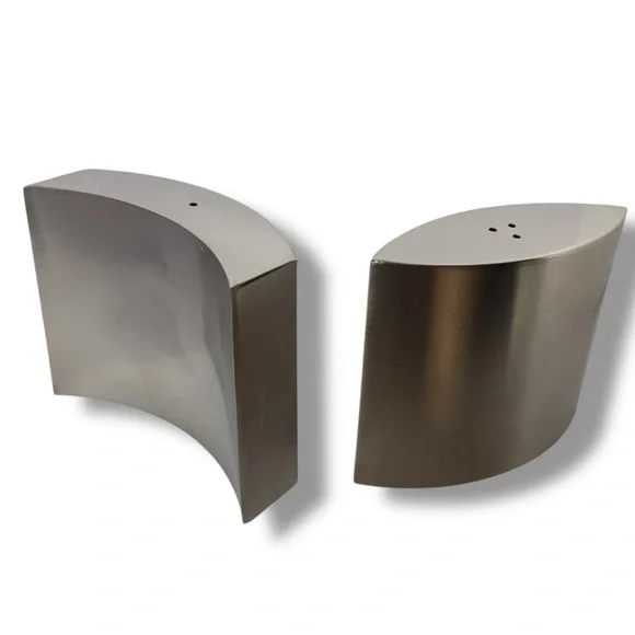 Stainless Steel Salt & Pepper Shaker Set Modern‎ Design 4oz American Metalcraft - Picture 6 of 9